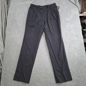 NEW Ballin Relax Pants 38 Manchester Linen Blend Pleated Blue Gray Dress